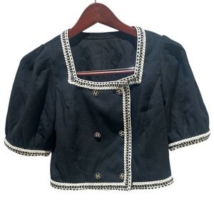 Ochirly Blazer Jacket Top Black Size L